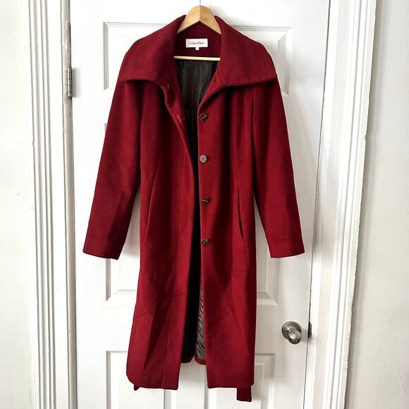 Calvin Klein Wool Pea Coat Sz 10 - Picture 1 of 7